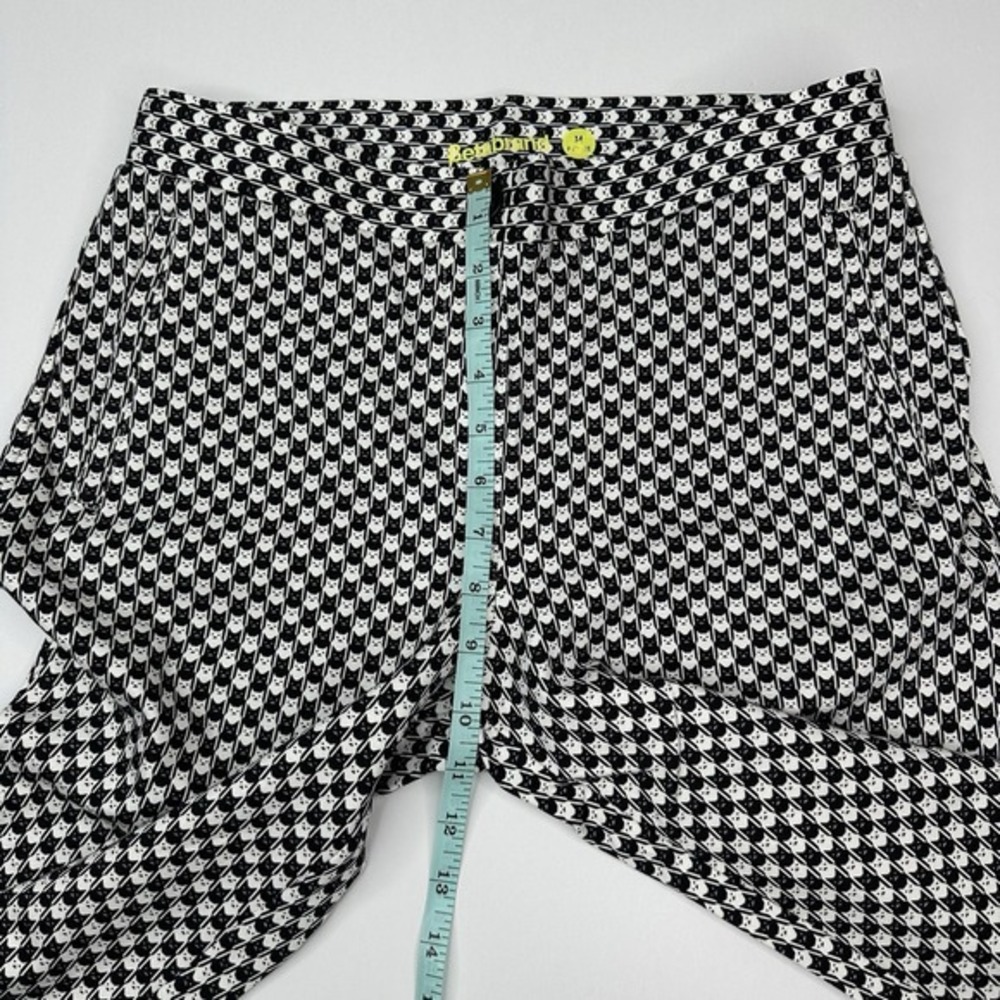 Betabrand Catstooth Skinny Leg Pencil Dress Pant Yoga Pants Black White M Petite - Picture 11 of 15